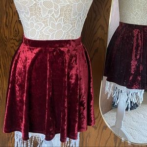 Empyre Velvet Skater Skirt